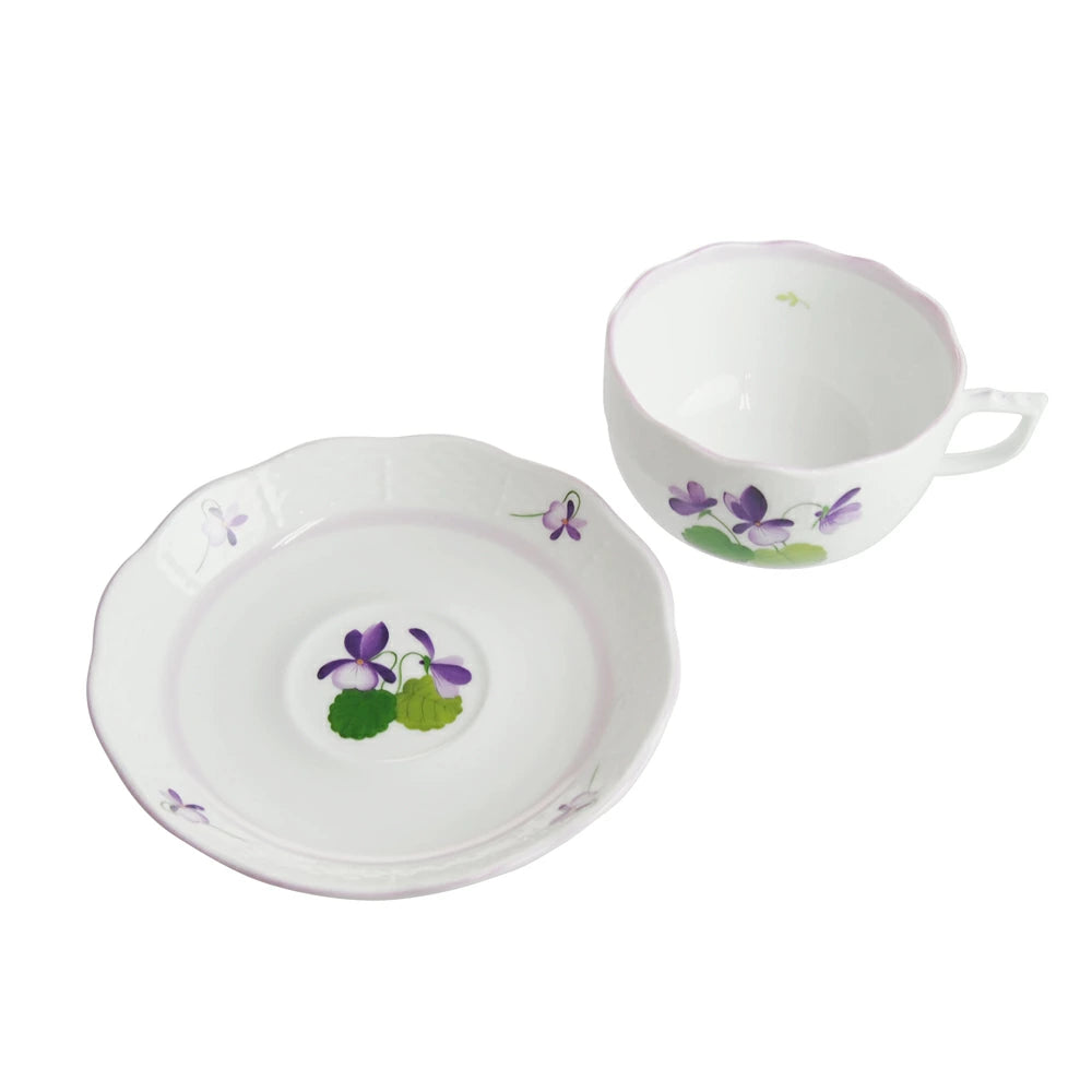 ヘレンド (HEREND) バイオレット VIOLETL ティーカップ&ソーサー 724