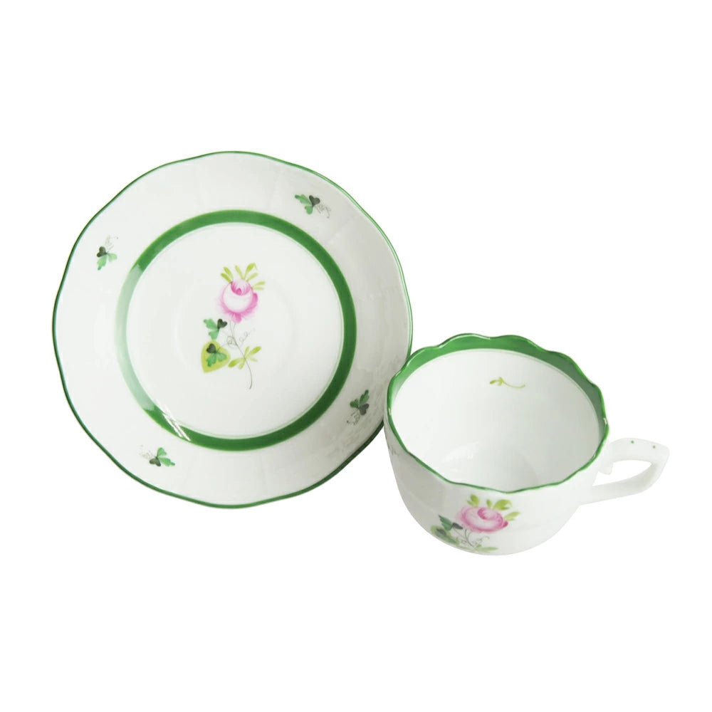 ヘレンド (HEREND) VRH ウィーンのバラ モカコーヒーカップ＆ソーサー 711