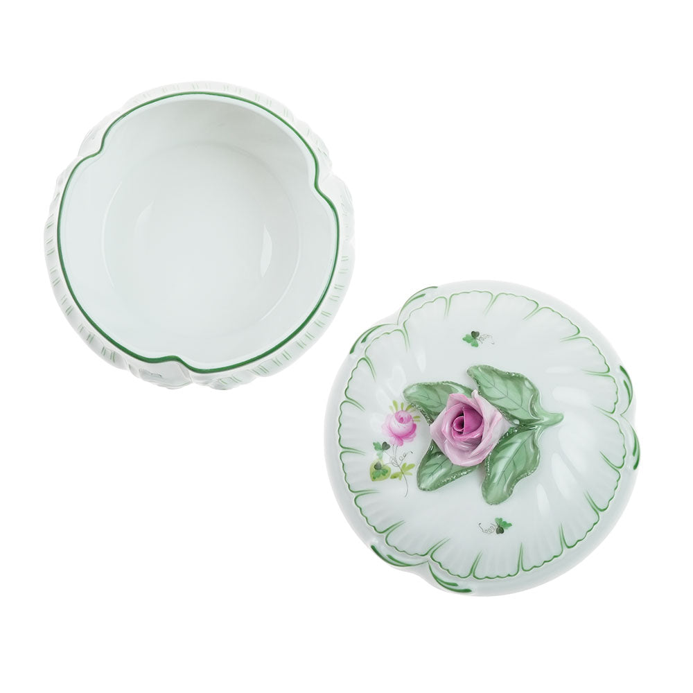 ヘレンド (HEREND) VRHウィーンのバラ ラウンドボックス 12cm 6035