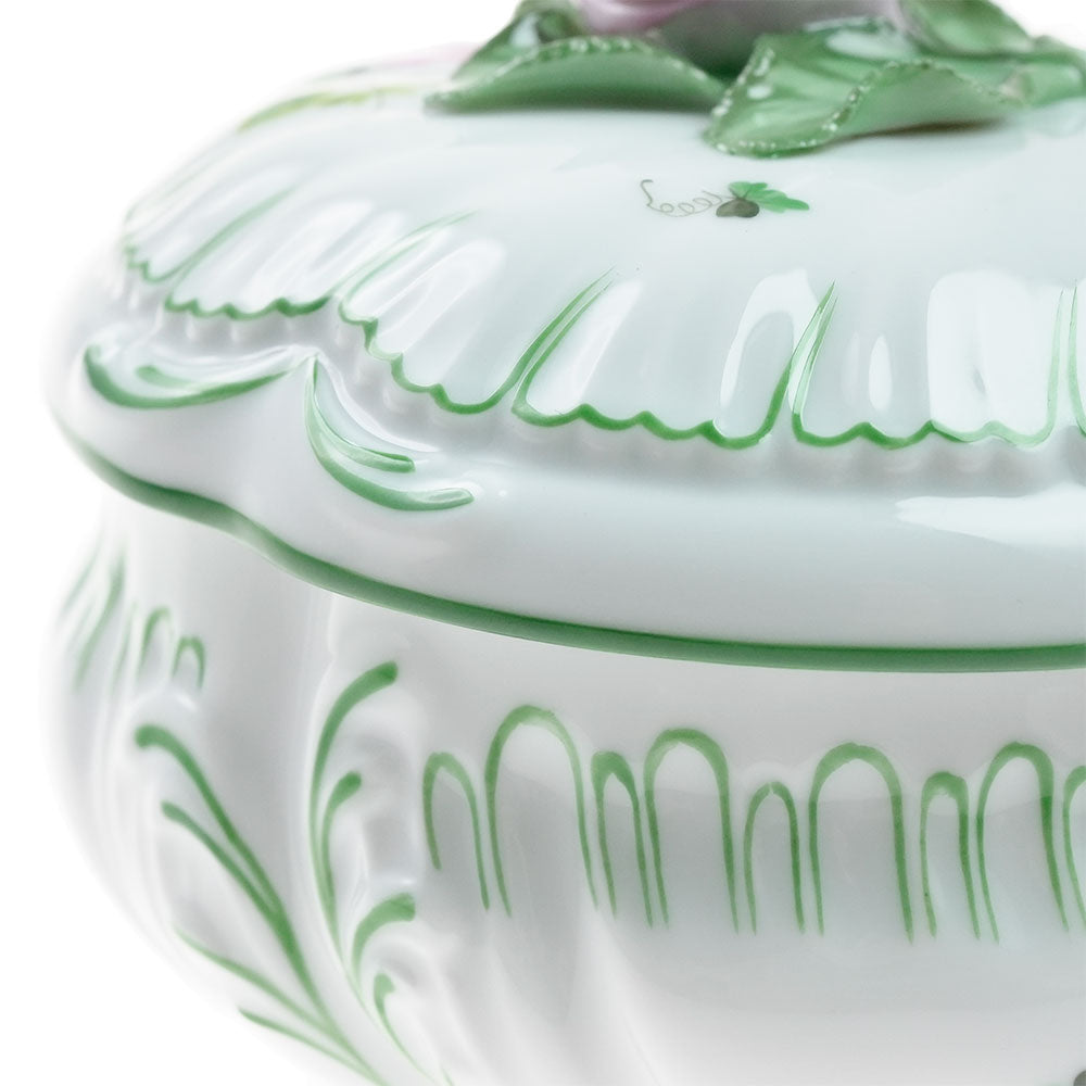 ヘレンド (HEREND) VRHウィーンのバラ ラウンドボックス 12cm 6035