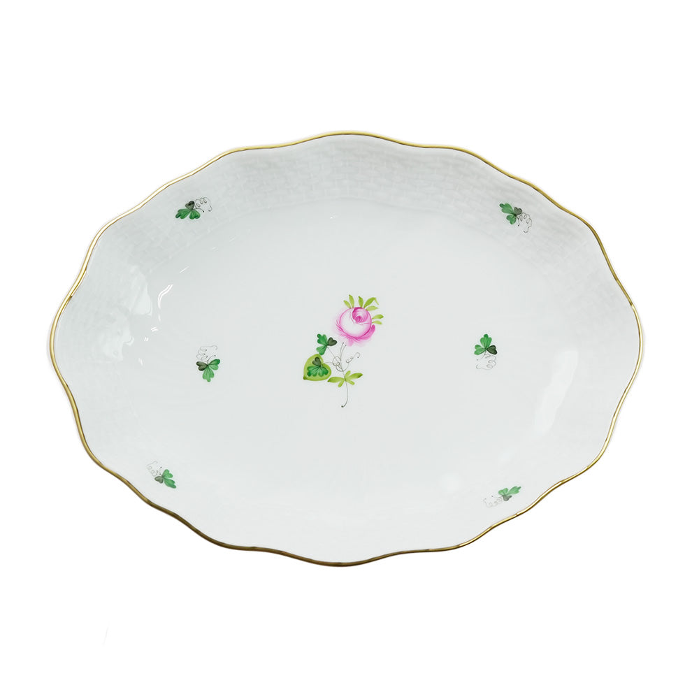 ヘレンド (HEREND) VRHS ウィーンのバラ シンプル オーバル 20cm 01215