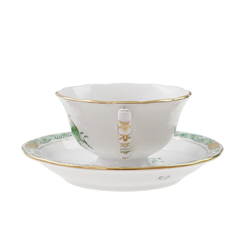 ヘレンド (HEREND) AV アポニーグリーン モカ カップ＆ソーサー 735