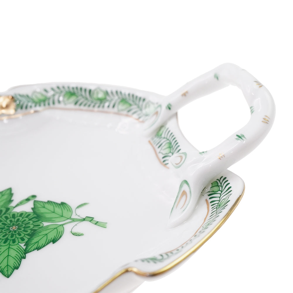 ヘレンド (HEREND) AV アポニーグリーン リーフトレイ 14.5cm 205