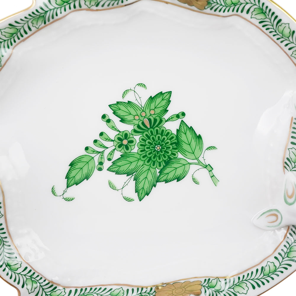 ヘレンド (HEREND) AV アポニーグリーン リーフトレイ 14.5cm 205
