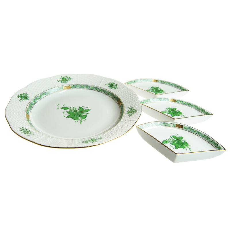 ヘレンド (HEREND) AV アポニーグリーン オードブルセット 441