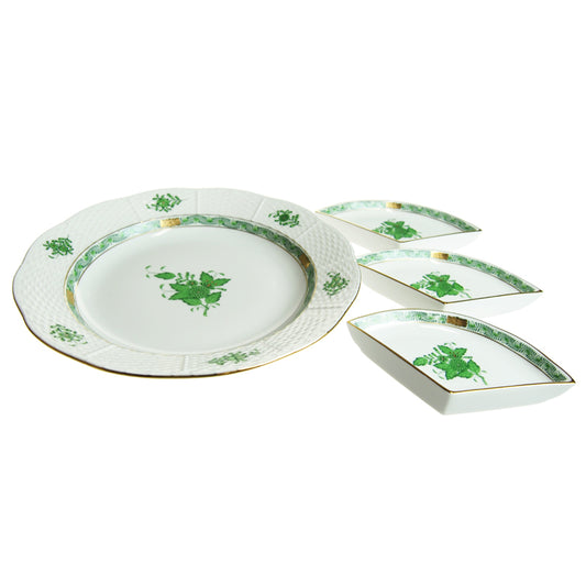 ヘレンド (HEREND) AV アポニーグリーン オードブルセット 441