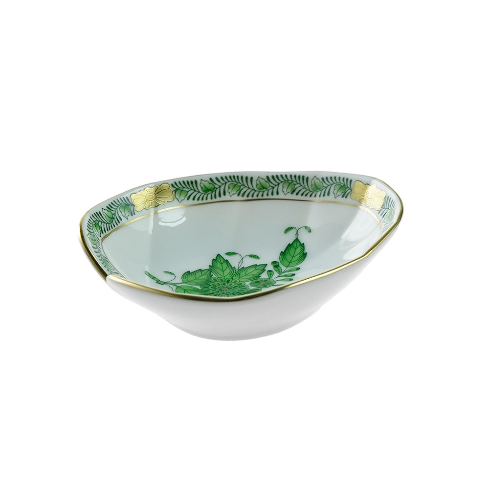 ヘレンド (HEREND) AV アポニーグリーン リーフディッシュ 07702