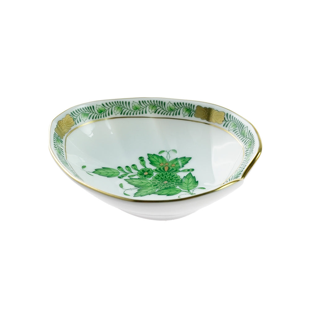 ヘレンド (HEREND) AV アポニーグリーン リーフディッシュ 07702