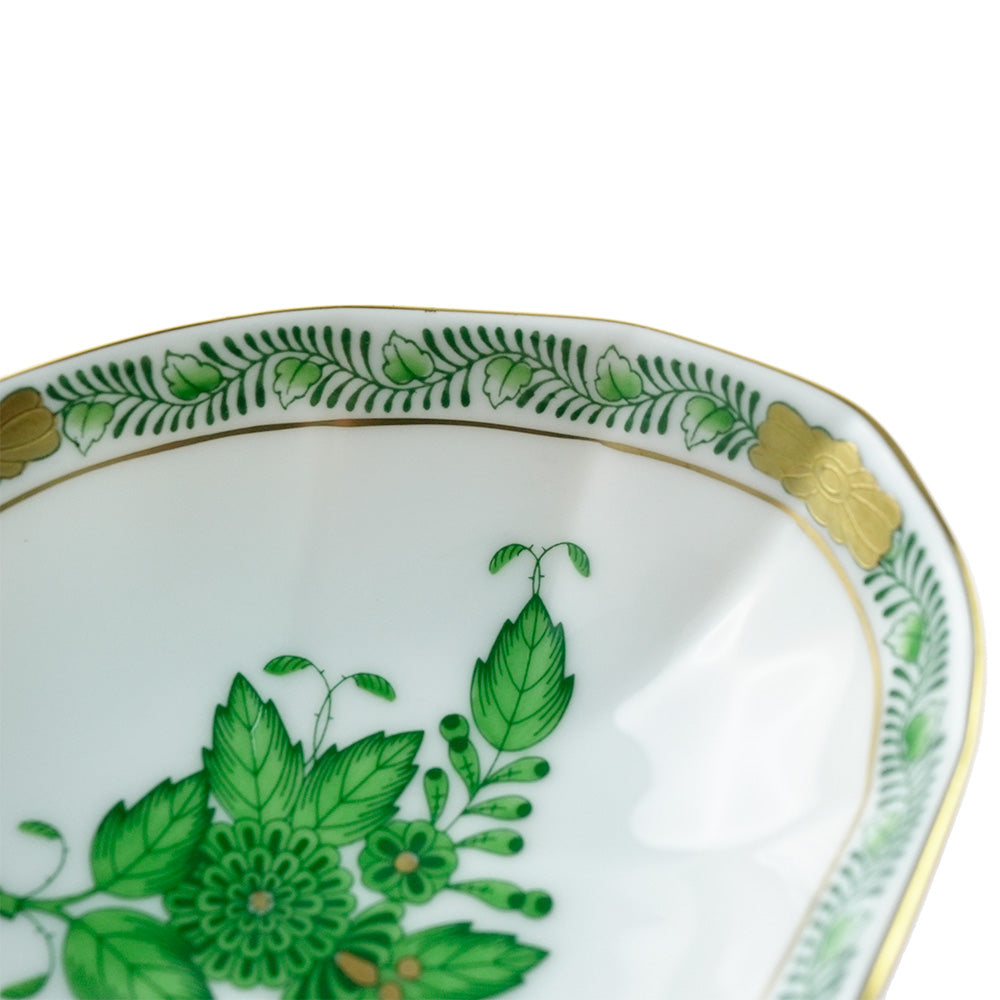 ヘレンド (HEREND) AV アポニーグリーン リーフディッシュ 07702