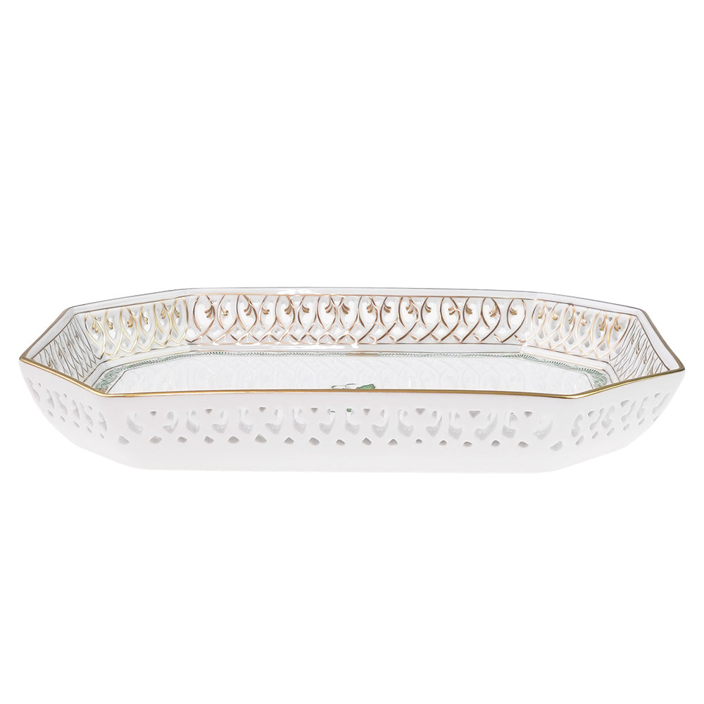 ヘレンド (HEREND) AV アポニーグリーン トレー オープンワーク 31cm 7493