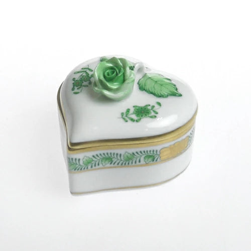 ヘレンド (HEREND) ＡＶ アポニー・グリーン ボンボン入れ バラ 6111-09