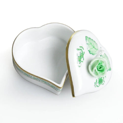 ヘレンド (HEREND) ＡＶ アポニー・グリーン ボンボン入れ バラ 6111-09