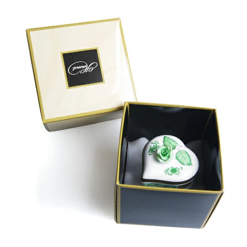 ヘレンド (HEREND) ＡＶ アポニー・グリーン ボンボン入れ バラ 6111-09