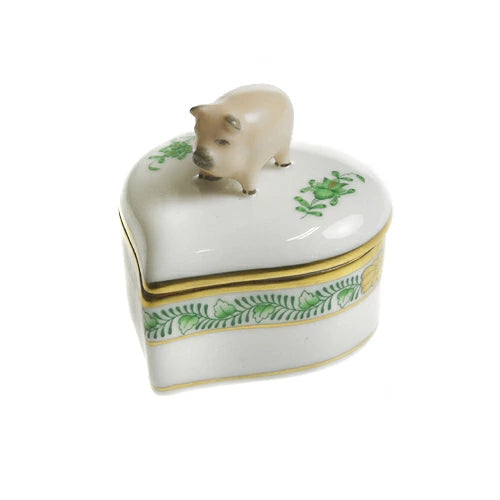 ヘレンド (HEREND) ＡＶ アポニー・グリーン ボンボン入れ ブタ 6111-72