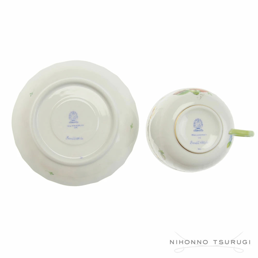 ヘレンド CFR-ET フルーツコンポジションブルー ティーカップ＆ソーサー
