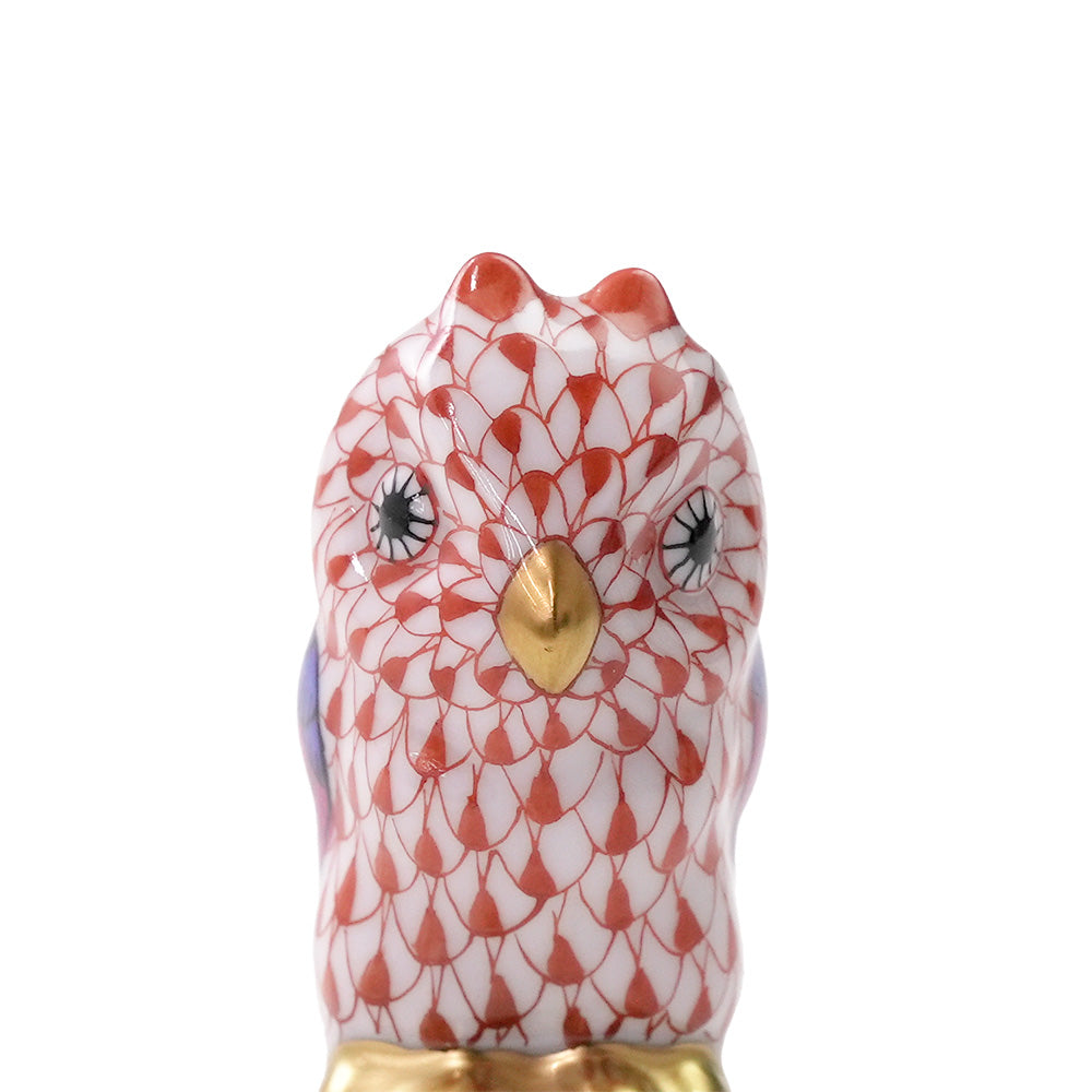 ヘレンド (HEREND) 人形 VH5102 ミニフクロウ レッド