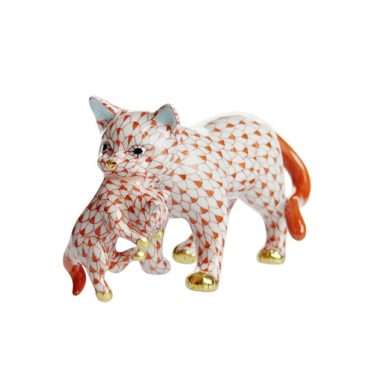 ヘレンド (HEREND) 人形 子猫をくわえた猫 05551