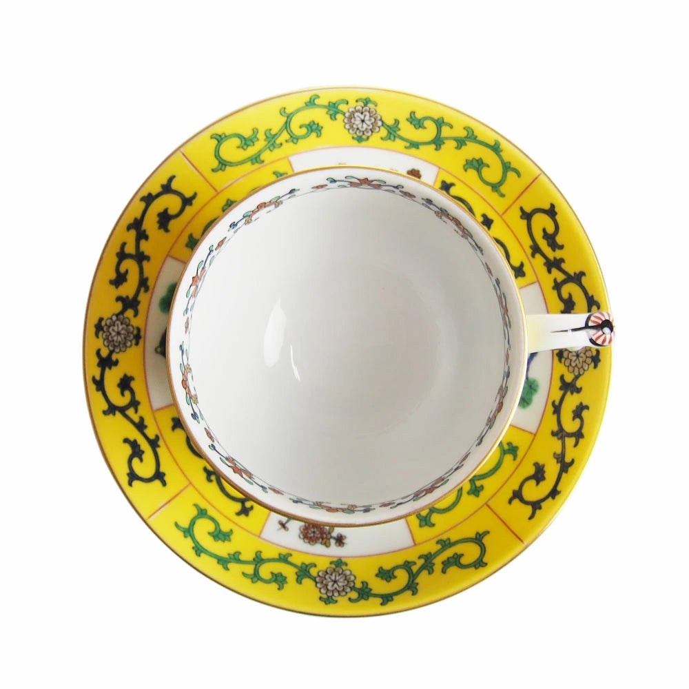 ヘレンド (HEREND) シノワズリ SJ 西安 (黄色) ティーカップ＆ソーサー マンダリン 3364