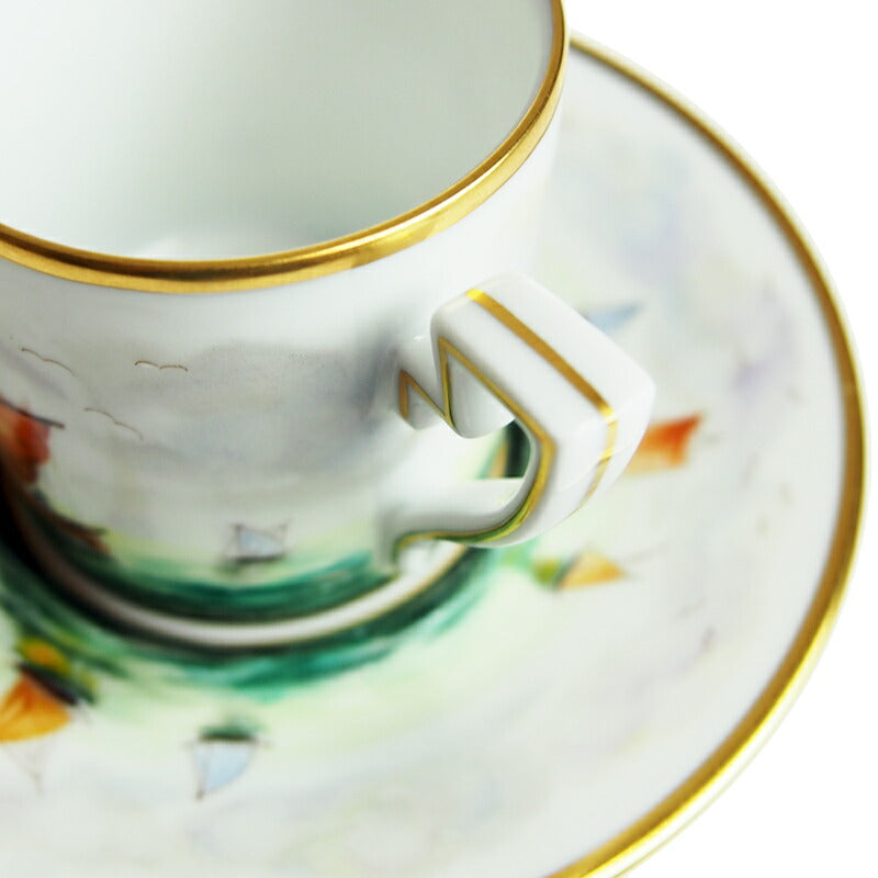 ヘレンド (HEREND) VIT 帆船の航海 コーヒーカップ&ソーサー 2759