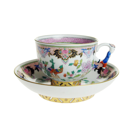 ヘレンド(HEREND)シノワズリ PP 北京の孔雀 ティーカップ＆ソーサー 03364