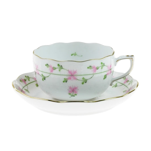 ヘレンド (HEREND) PBGP ピンクガーランド ティーカップ＆ソーサー 724