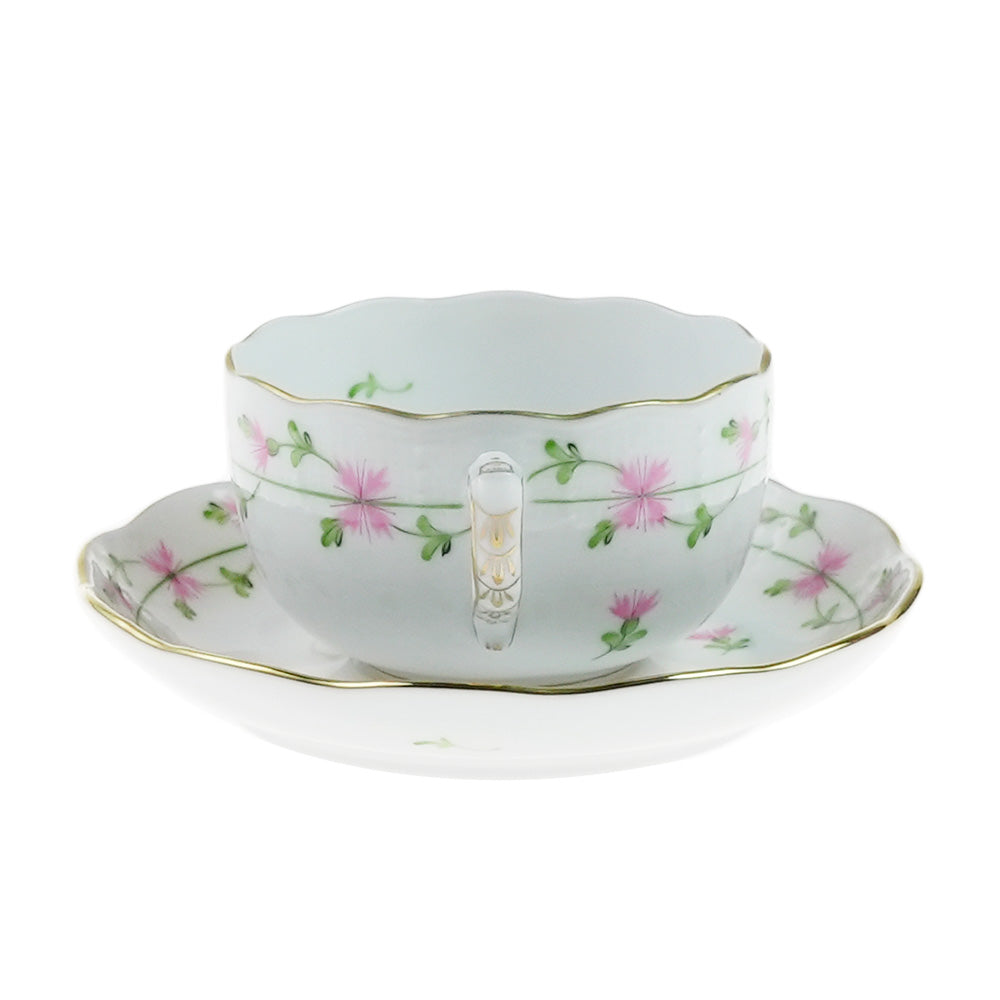 ヘレンド (HEREND) PBGP ピンクガーランド ティーカップ＆ソーサー 724