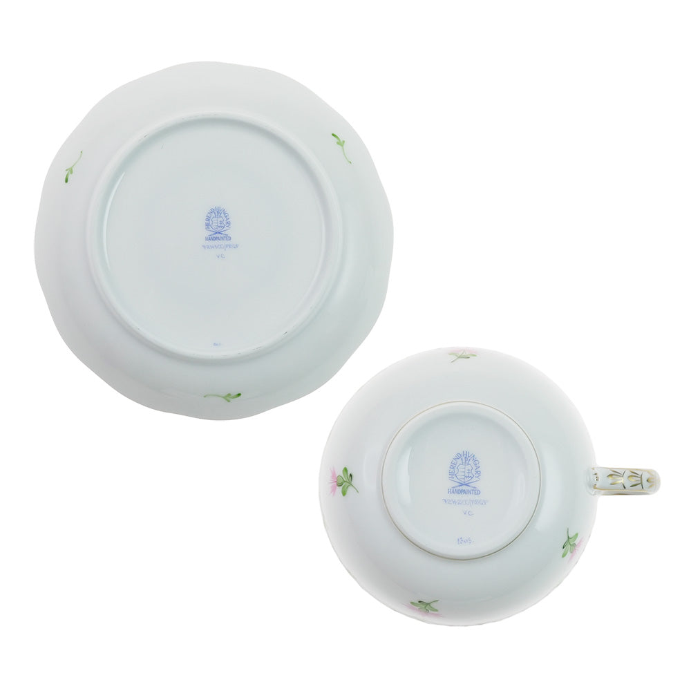 ヘレンド (HEREND) PBGP ピンクガーランド ティーカップ＆ソーサー 724