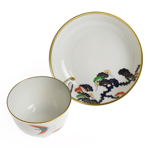 ヘレンド (HEREND) シノワズリ GEPS 松と鶴 ティーカップ＆ソーサー 3364