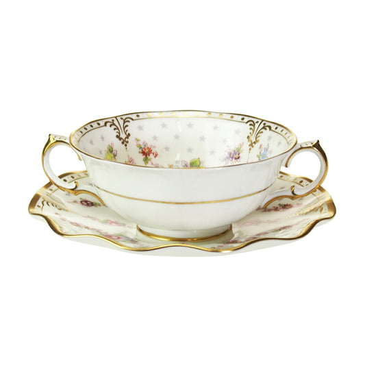 ロイヤルクラウンダービー (ROYAL CROWN DERBY) ロイヤルアントワネット スープカップ&ソーサー