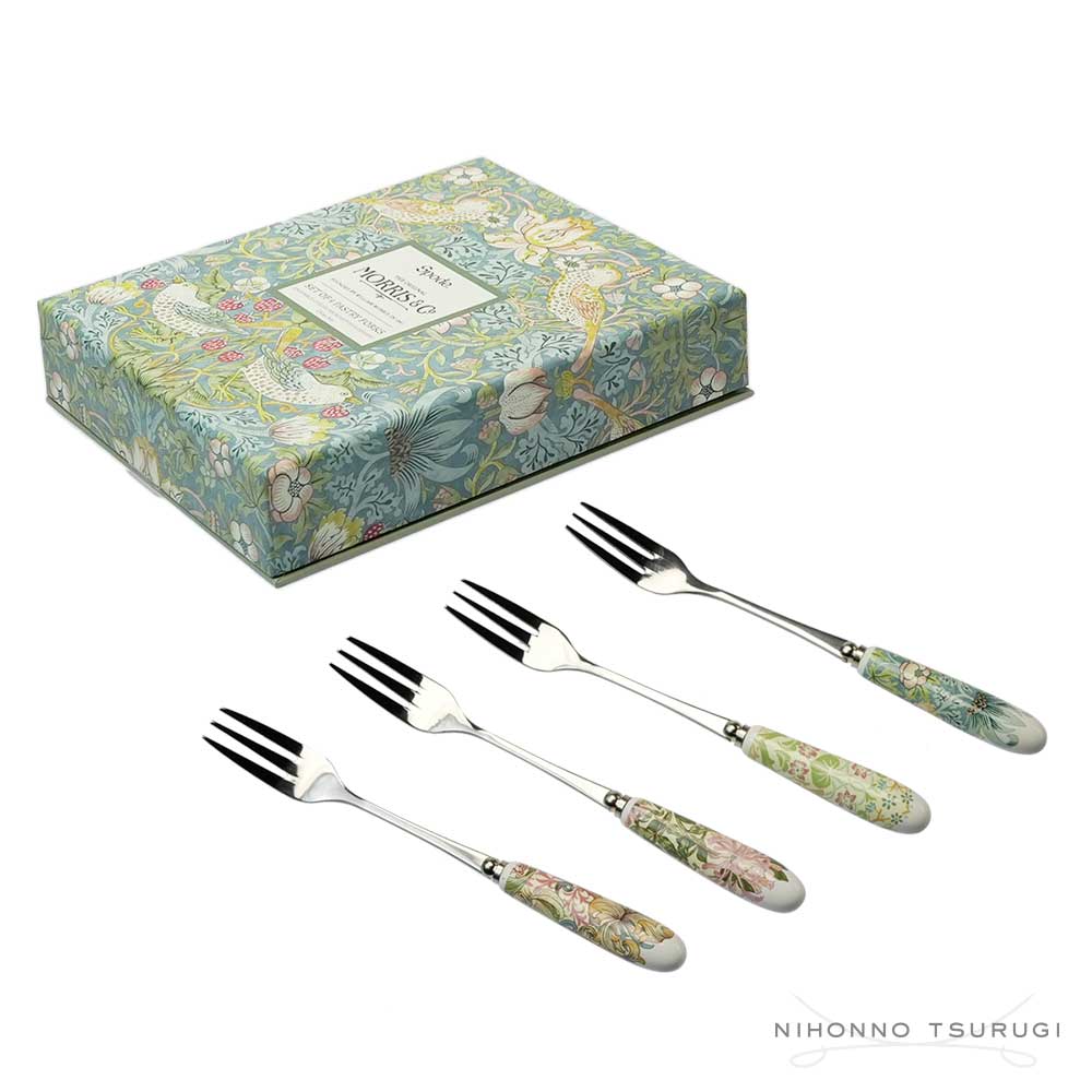 スポード (Spode) ウィリアムモリス ケーキフォーク ４本セット