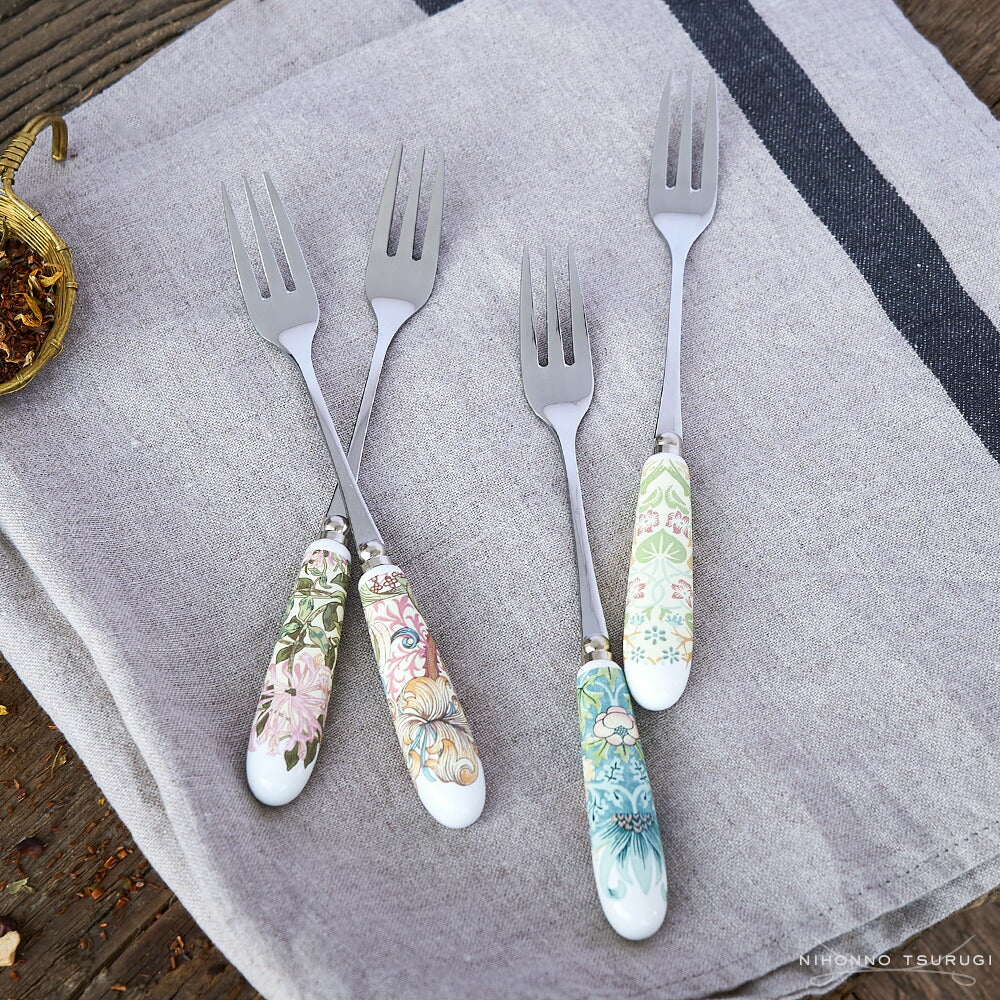 スポード (Spode) ウィリアムモリス ケーキフォーク ４本セット