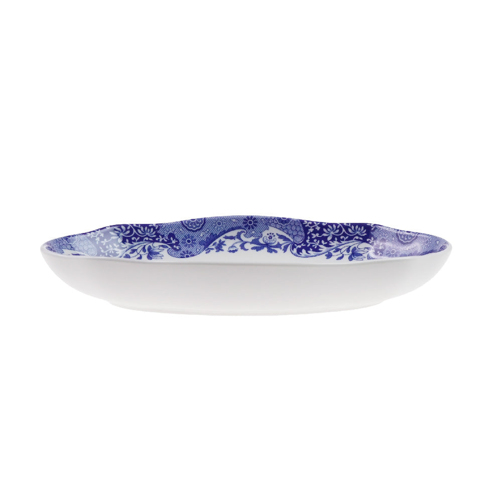 スポード (Spode) ブルーイタリアン フルーテッドオーバルディッシュ 21cm