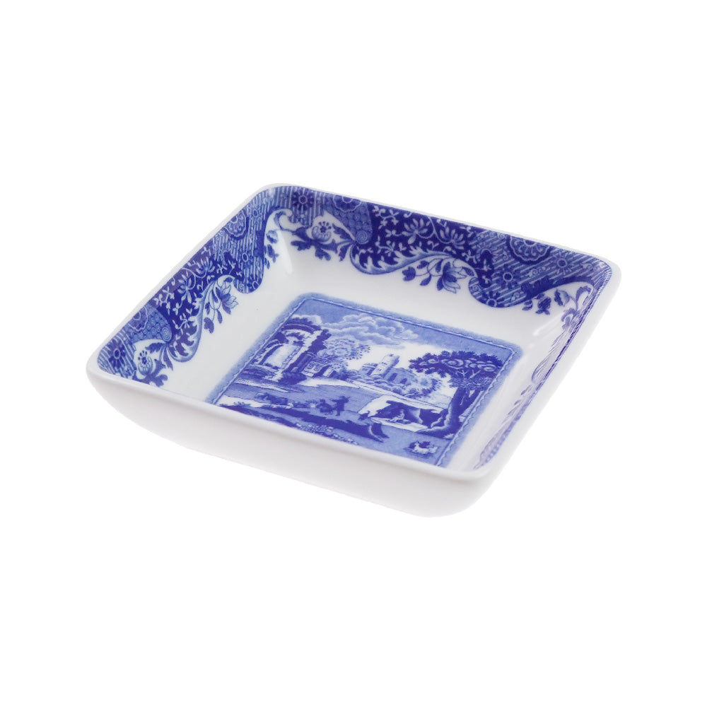 スポード (Spode) ブルーイタリアン スクエアディッシュ 7.5cm