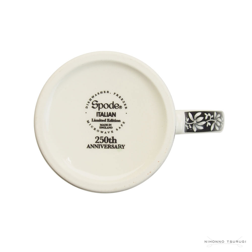 スポード (Spode) ブラックイタリアン マグカップ ペアセット スプーン付