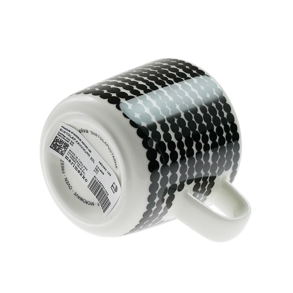 マリメッコ (marimekko) SIIRTOLAPUUTARHA シイルトラプータルハ カップ/コーヒーカップ 200ml ホワイト×ブラック