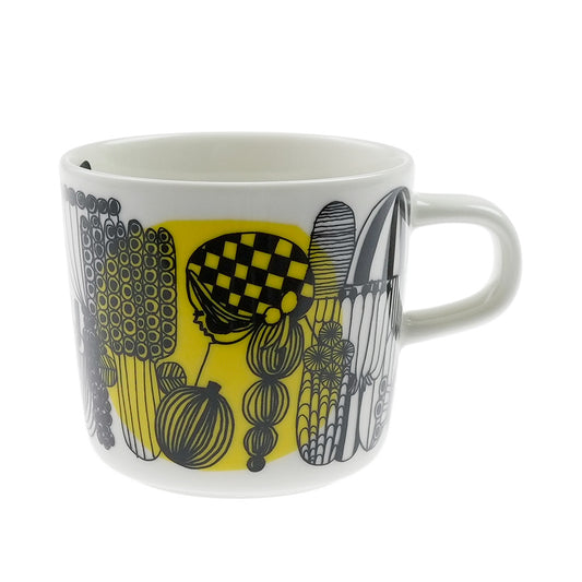 マリメッコ (marimekko) SIIRTOLAPUUTARHA シイルトラプータルハ カップ/コーヒーカップ 200ml ホワイト×ブラック×イエロー