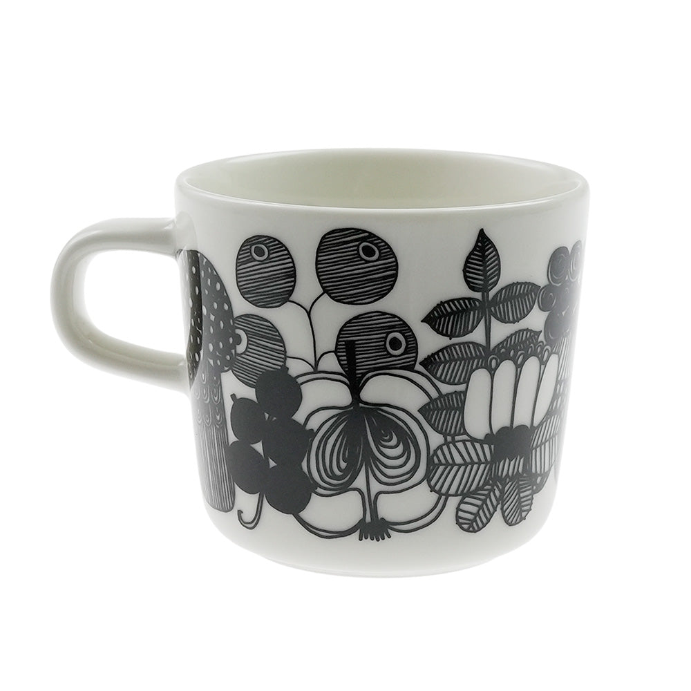 マリメッコ (marimekko) SIIRTOLAPUUTARHA シイルトラプータルハ カップ/コーヒーカップ 200ml ホワイト×ブラック×イエロー