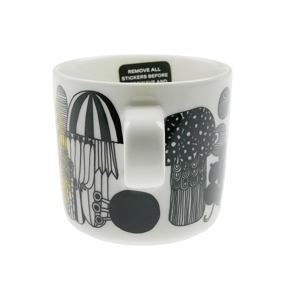 マリメッコ (marimekko) SIIRTOLAPUUTARHA シイルトラプータルハ カップ/コーヒーカップ 200ml ホワイト×ブラック×イエロー