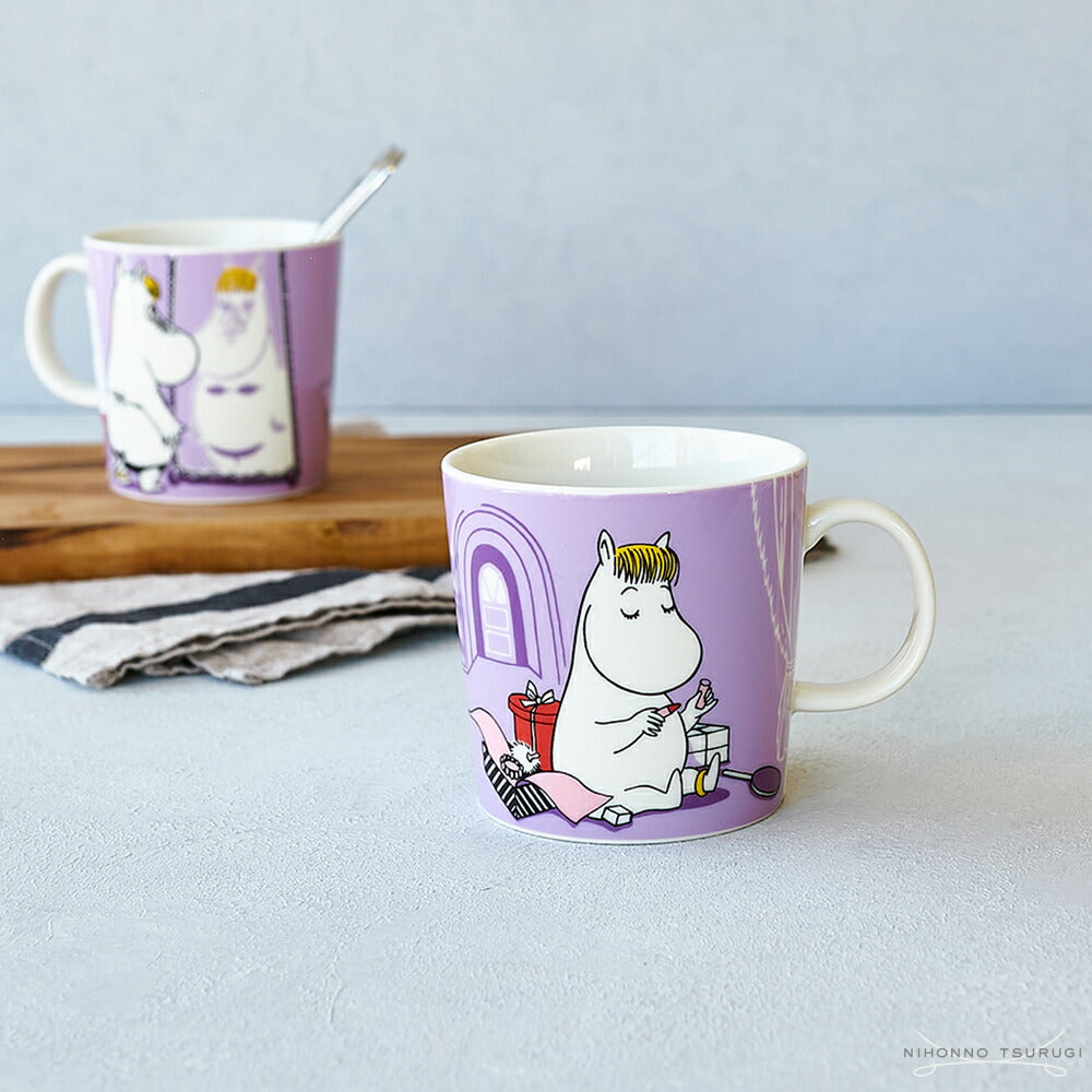 アラビア (ARABIA) ムーミン マグカップ スノークのおじょうさん ライラック