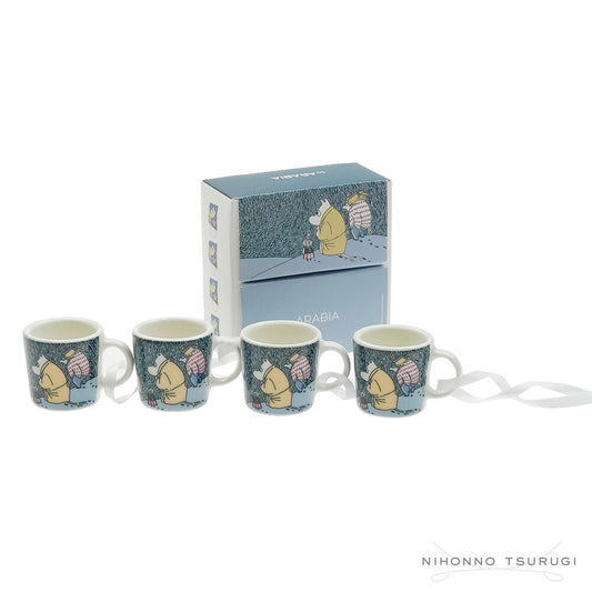 アラビア (ARABIA) ムーミン スノームーンライト 2021年冬季限定 ウィンター ミニマグ オーナメント 4ピースセット