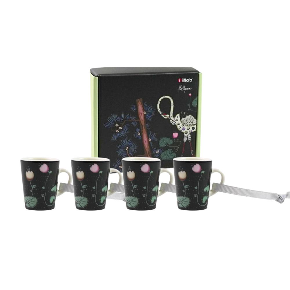 イッタラ (iittala) タイカ 15周年記念 アニバーサリー ミニマグ 4ピースセット ブラック / オーナメント 1063350 ミニマグカップ