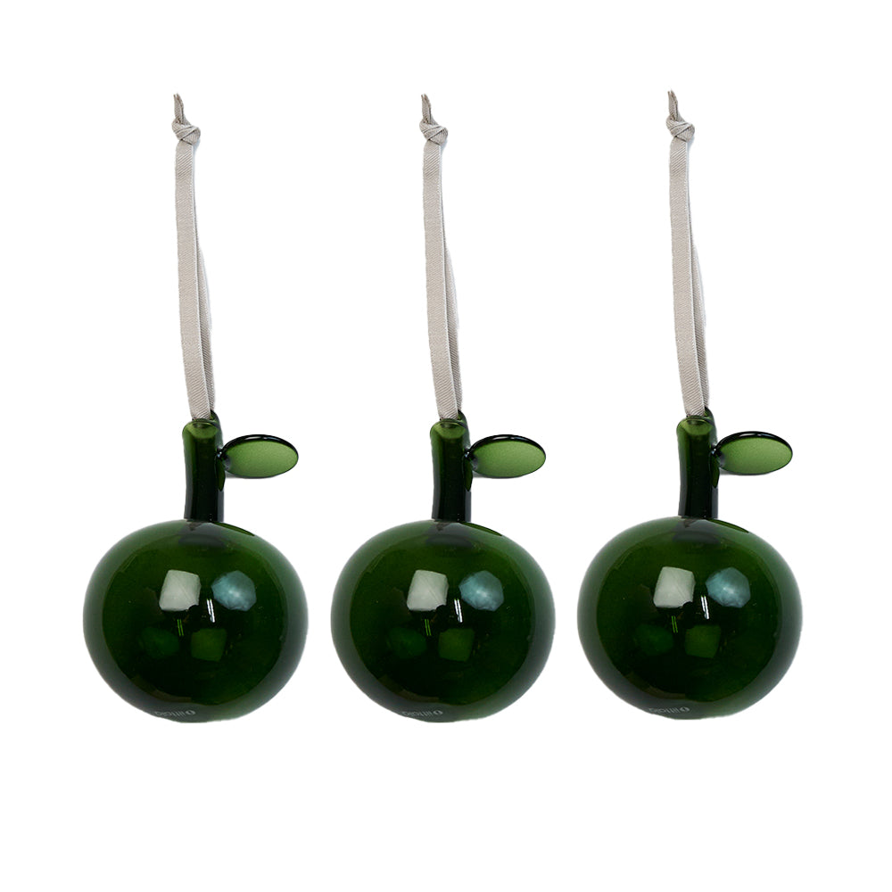 イッタラ (iittala) オイバトイッカ ガラス アップル 3個セット 各色