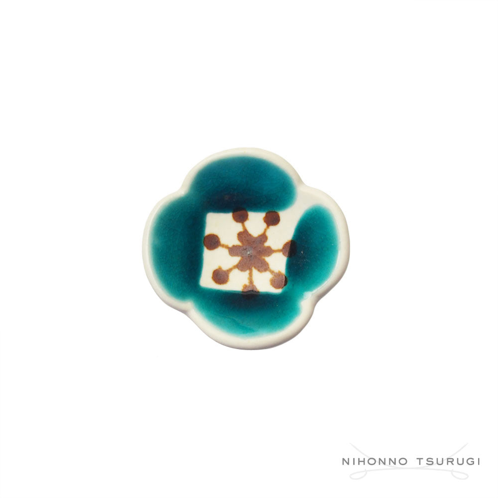 葛西国太郎 HANI 色絵 箸置き POPPY