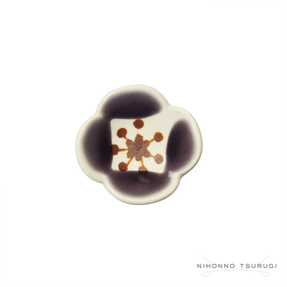 葛西国太郎 HANI 色絵 箸置き POPPY