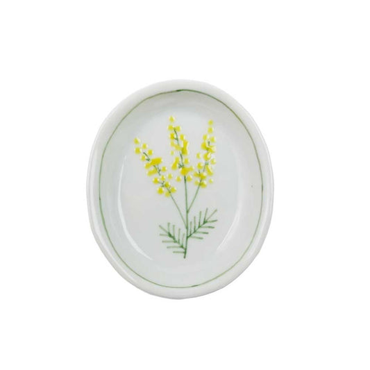 和食器 徳永遊心窯 ミモザ 楕円小皿 9.5cm