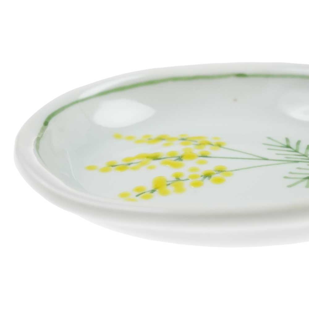 和食器 徳永遊心窯 ミモザ 楕円小皿 9.5cm
