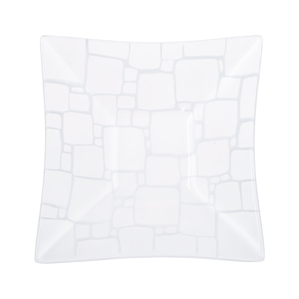 サブロウガラス 角深鉢 (大) a 白