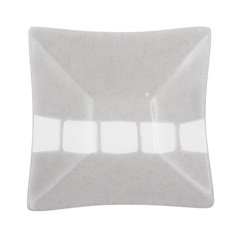 サブロウガラス 角深鉢 (大) c しろねず