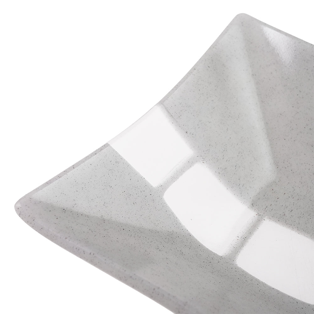 サブロウガラス 角深鉢 (大) c しろねず