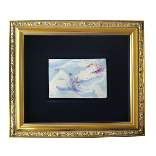 マイセン (Meissen) 額装陶画 No449 夢心地 16×11cm